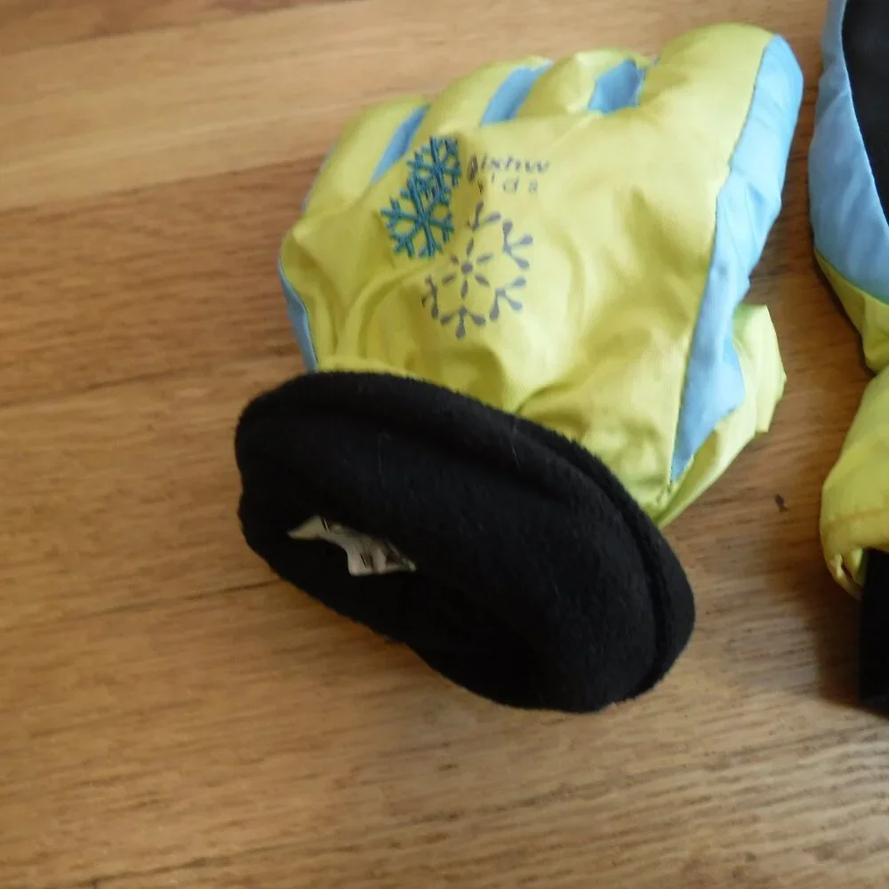 Aixhw Kids Insulated Winter Teal Yellow Black Size Medium